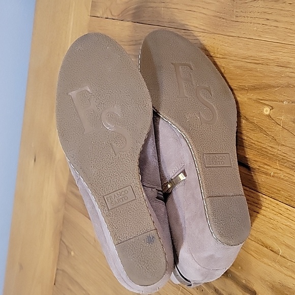 Franco Sarto 9.5 tan leather wedge booties - Picture 8 of 8